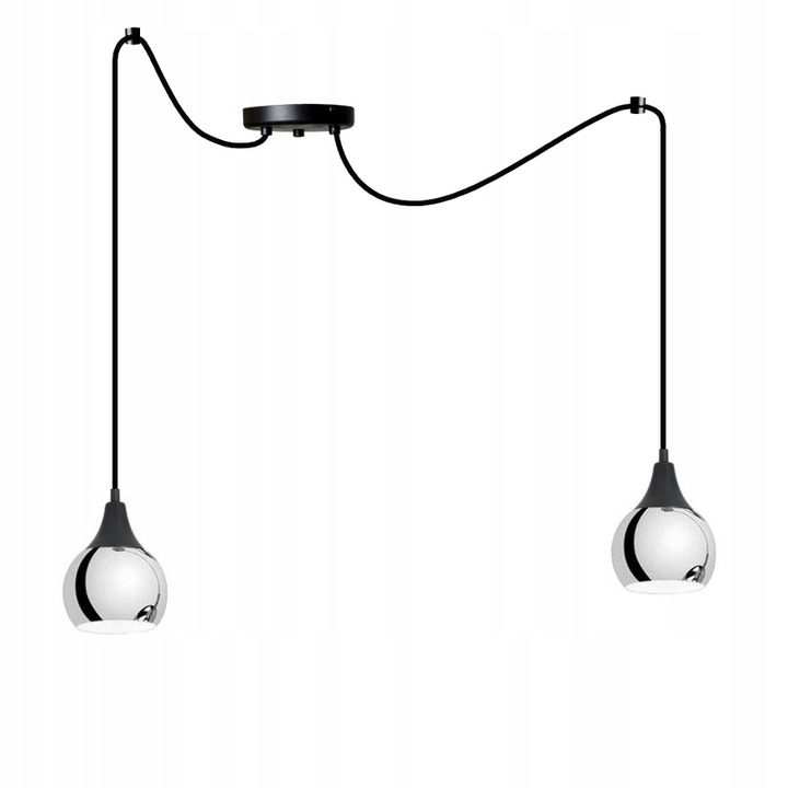 Candelabru, Komat, Metal, Soclu E27, Negru