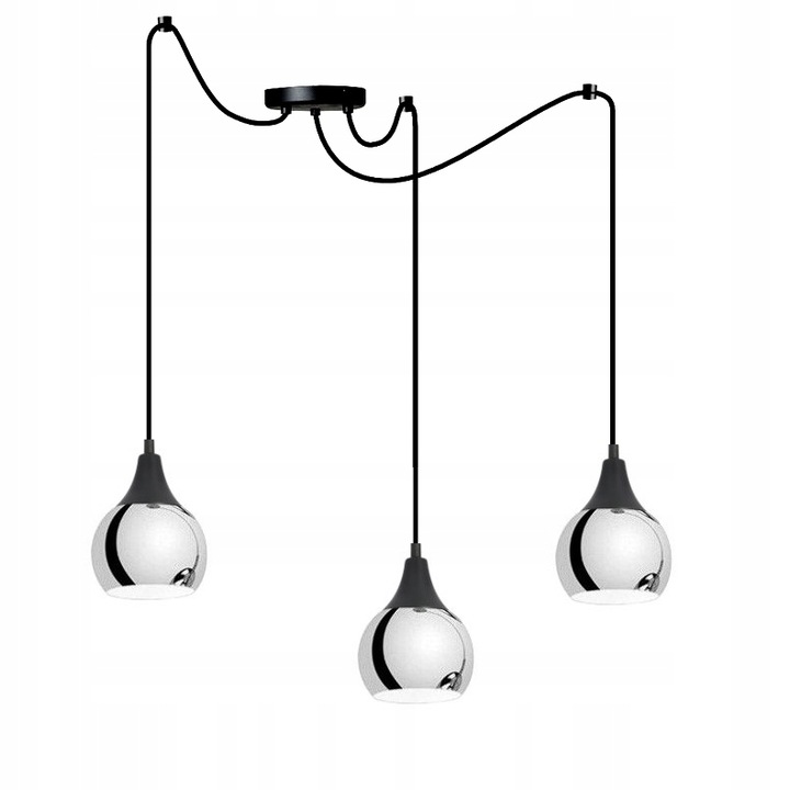 Candelabru, Komat, Metal, Soclu E27, Negru