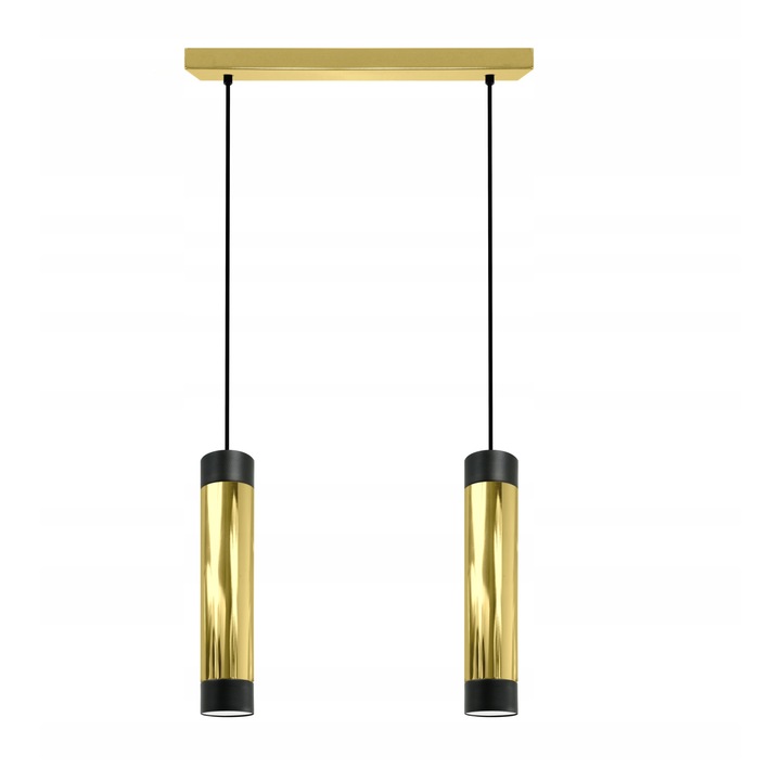 Csillár, Komat, fém, GU10 foglalat, fekete/arany