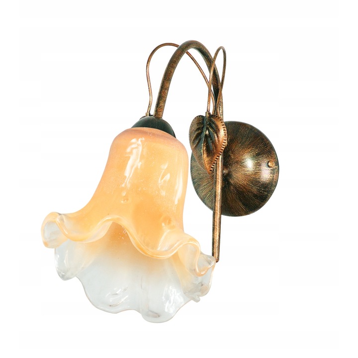 Полилей, Komat, Метал, Цокъл E27, Черен/Златен