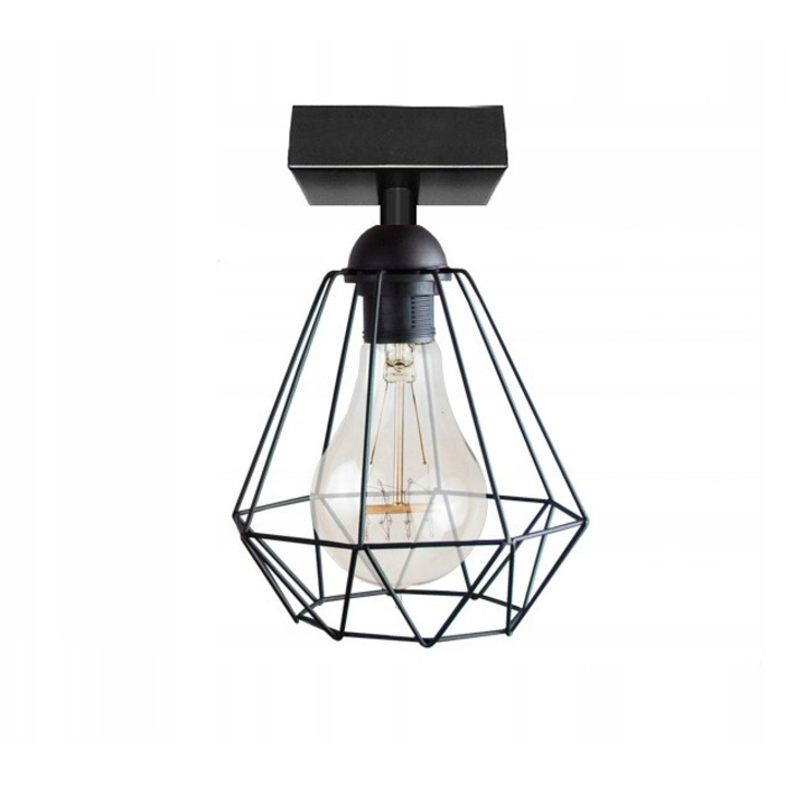 Lustra, Komat, Metal, E27, Negru