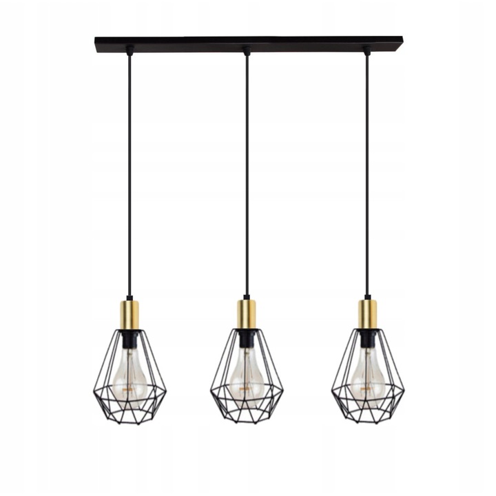 Полилей с махало, Komat, Metal, E27, Черен