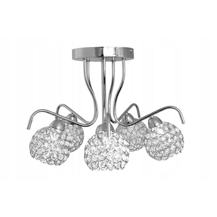 Mennyezeti lámpa, Komat, E-27, króm/rozsdamentes acél, szélesség 55, magasság 35 cm