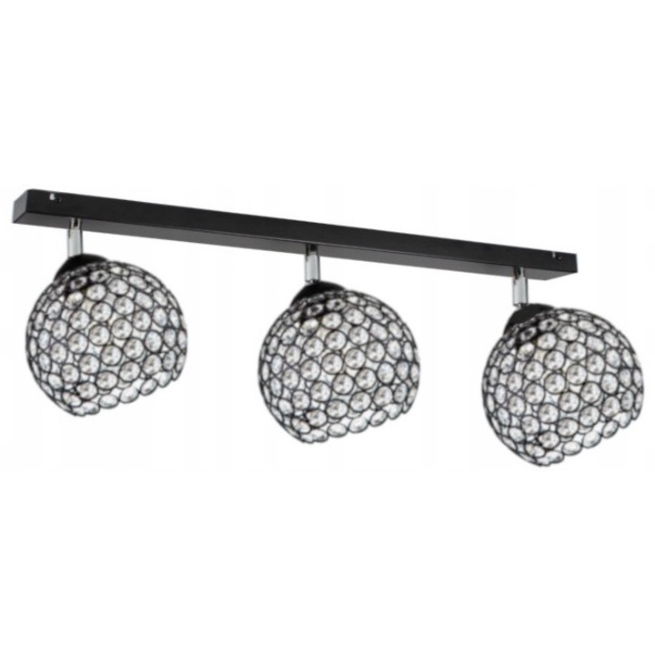 Полилей, Komat, Метал, Фасунга Е27, Черен/Сребрист