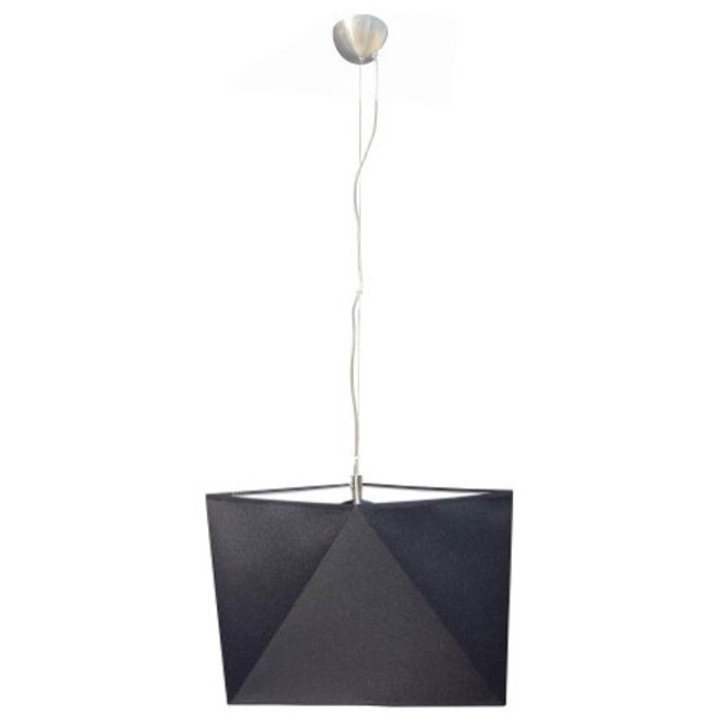 Полилей, Komat, Стомана/Метал/PVC, E27, Черно/Сребрист