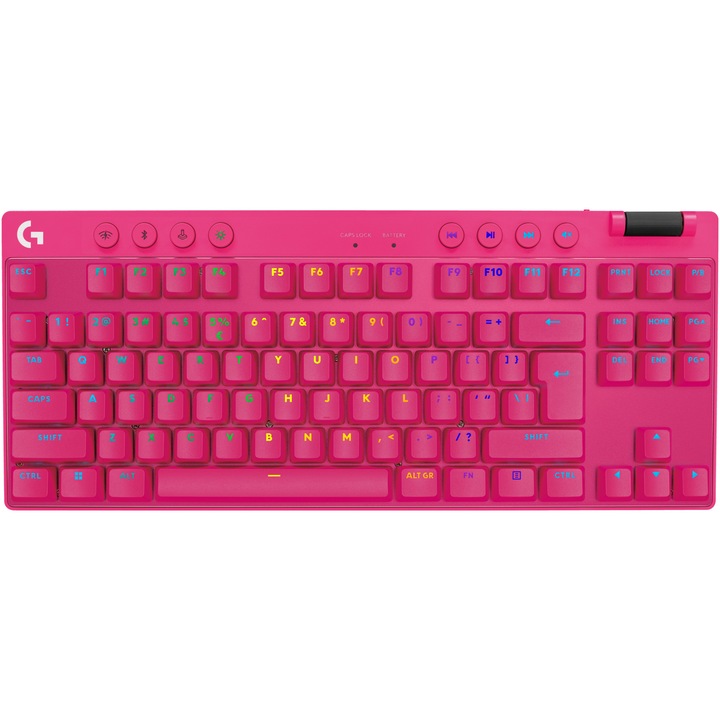 Клавиатура Gaming Logitech G PRO X TKL Lightspeed, Магента
