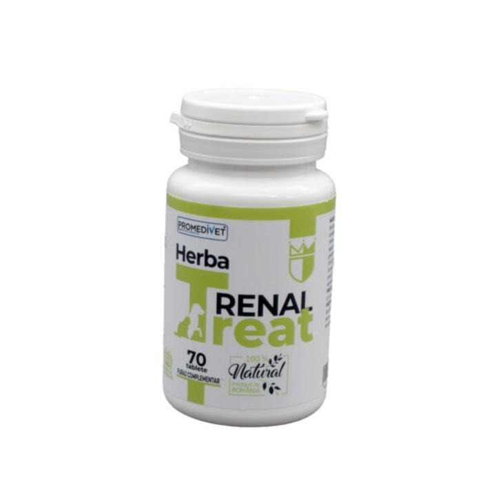 Supliment pentru caine Herba Treat, sustine sistemul renal, 70 de tablete