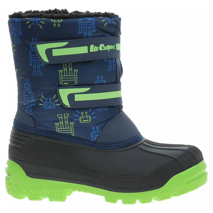 Ботуши за сняг Lee Cooper Boys LCJ-23-44-2006K тъмно-лайм, Син