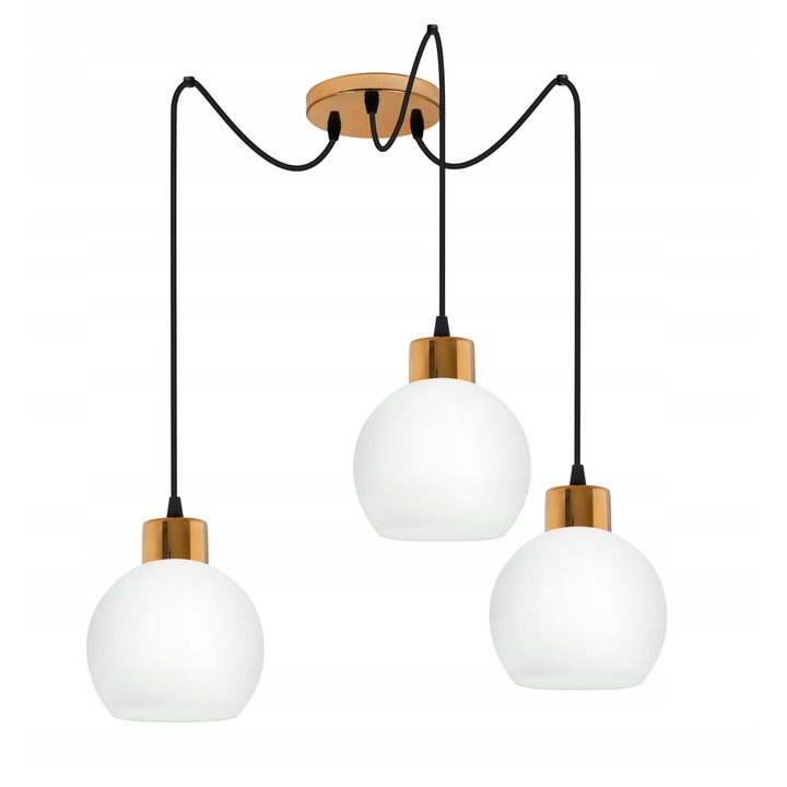 Полилей Luster, Komat, Metal, Черен/бял