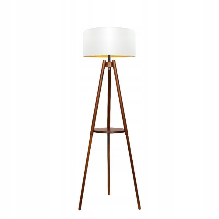 Lampa de podea, Komat, LS-303, Lemn, Alb