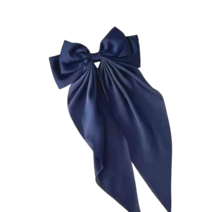 Hajcsat, szatén/fém, sötétkék