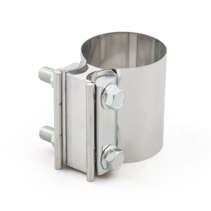 Kipufogócső csatlakozó, oein®, alumínium ötvözet, 2,5 hüvelyk, ezüst