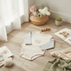 Body bebe din bumbac, cu maneca lunga, 9-12 luni, gri/crem, 80 cm