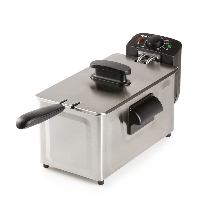 Friteuza electrica profesionala, 8 lt, Hendi Mastercook, cu robinet scurgere ulei, 3500 W, 515x300x(H)345 mm