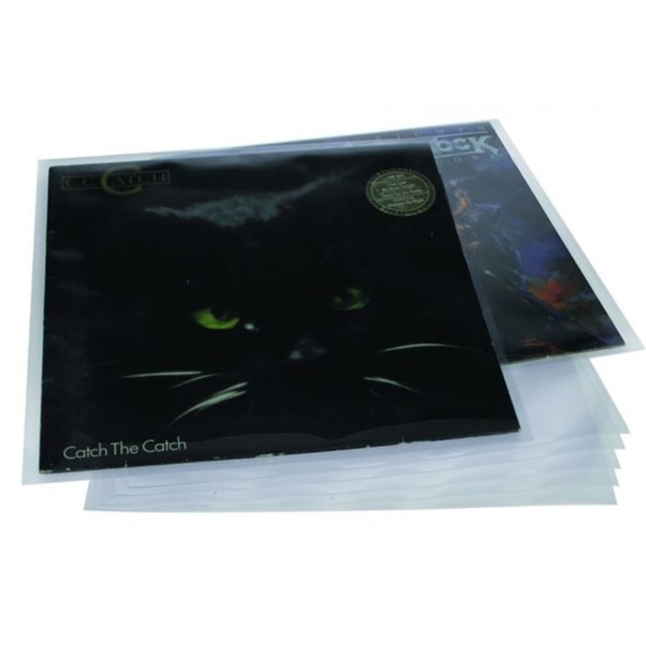 Set 50 folii protectie discuri de vinil LP, antistatic, Safe Albums, material PP, cristal transparent