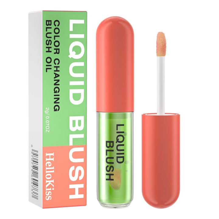 Течен руж, Hellokiss, променящ цвета, водоустойчив, дълготраен, 01