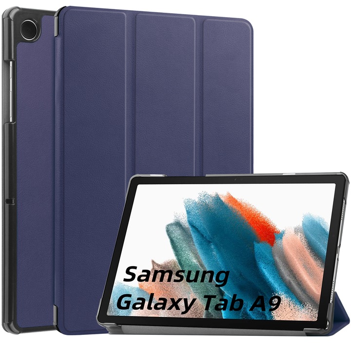 Husa Samsung Galaxy Tab A9 8.7 inch UltraSlim de tip stand, navy blue