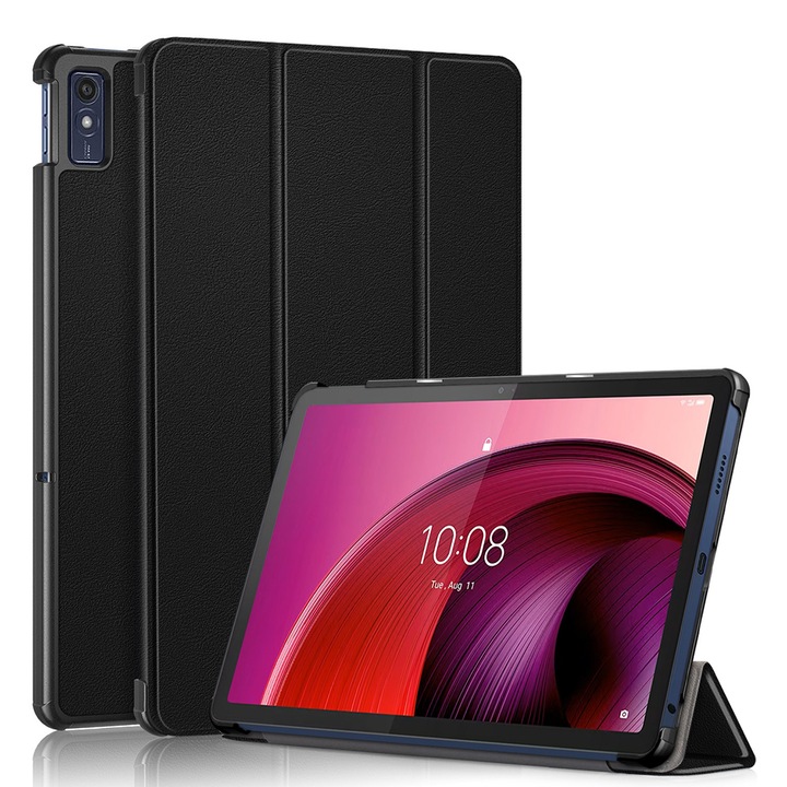 Husa Protectie pentru Lenovo Tab M10 5G, SoL Protect, S69, Nanotextil, Deep Dark