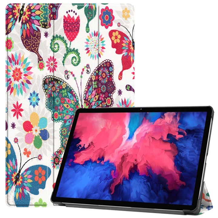 Husa Protectie pentru Lenovo Tab P11 TB J606L/TB J606F/Tab P11 Plus TB-J616F/TB-J616X, SoL Protect, B79, Nanotextil, Techsuit FoldPro, B79, Nanotextil, Butterfly