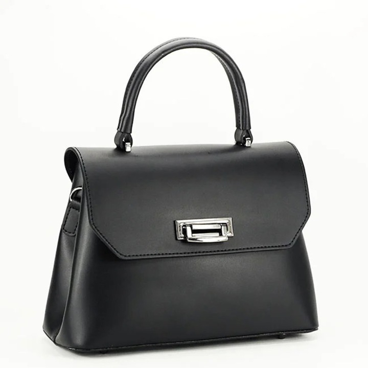 Női táska természetes bőrből B-8972 123 Fekete