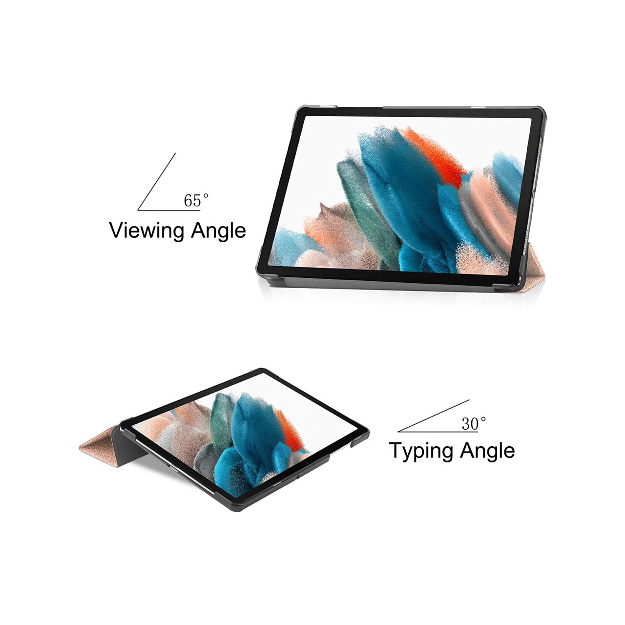 Husa Flip pentru Samsung Galaxy Tab A9 - Techsuit FoldPro - Rose Gold