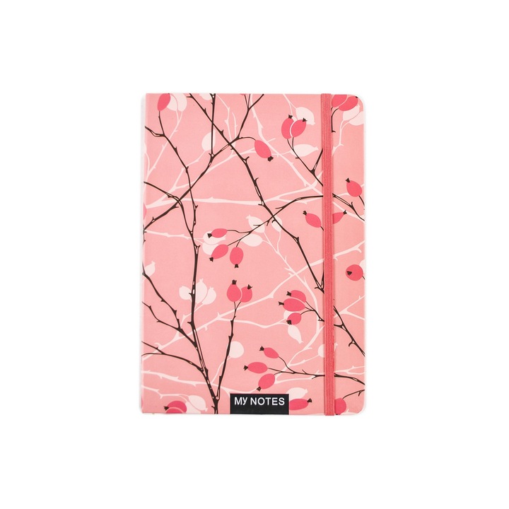 FLOWERS дневник, А5, розов
