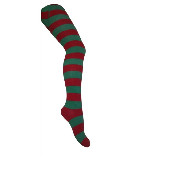 Чорапогащник с кани, 5 години, бял, червен, зелен, Дядо Коледа