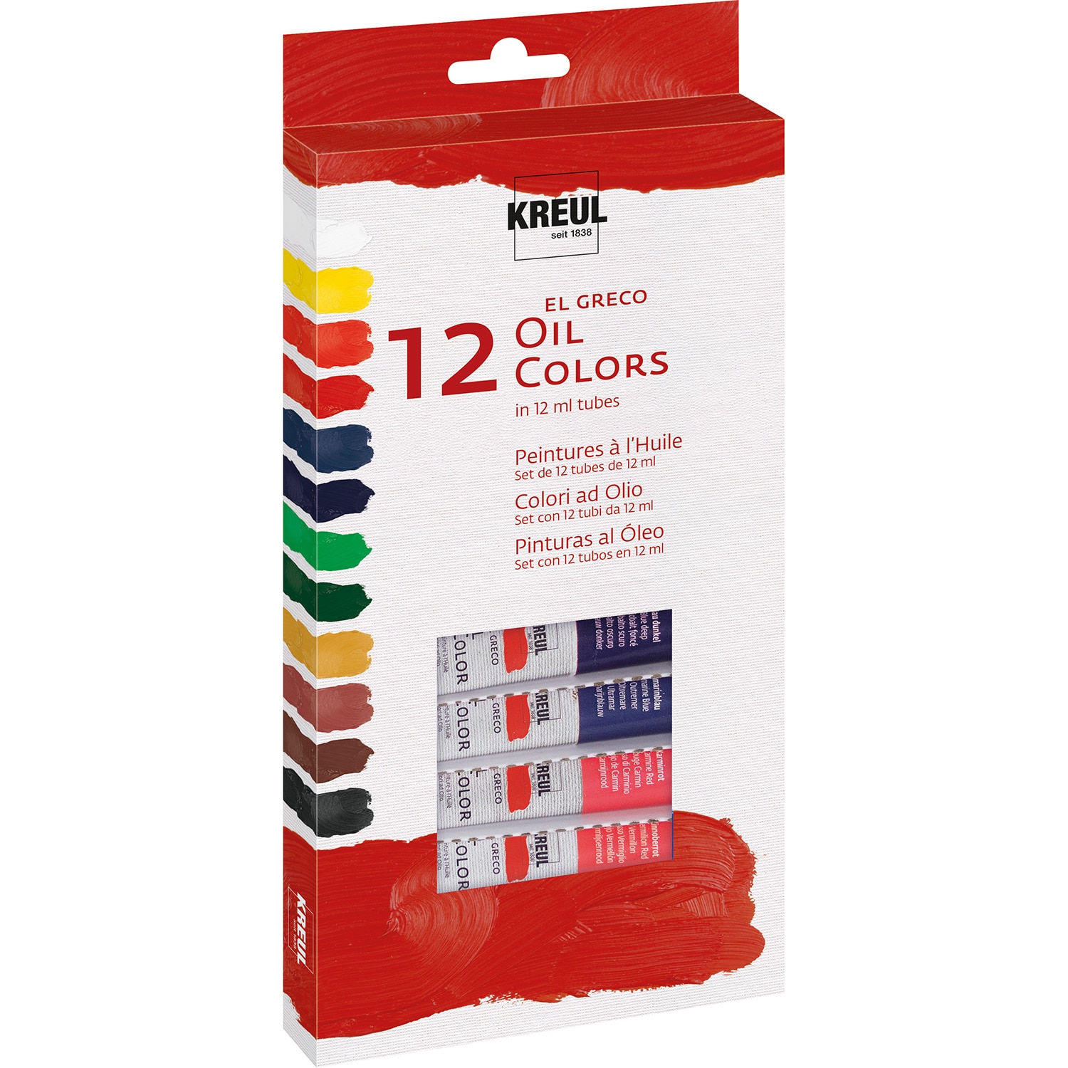 Vopsea pe baza de ulei Kreul El Greco 12 ml x 12cul/set