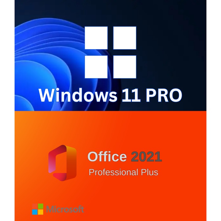 Лиценз за Windows 11 Pro + Office 2021 Pro Plus Електронен лиценз