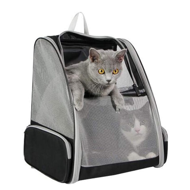 Rucsac pentru animale de companie, MWAOWM, PVC, Negru