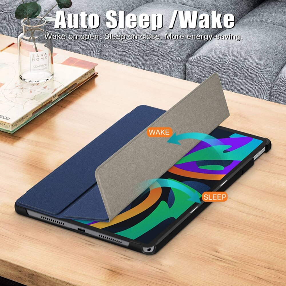 Husa pentru Lenovo Tab M11 11 inch UltraSlim de tip stand Smart auto sleep/wake-up Aiyando, navy blue