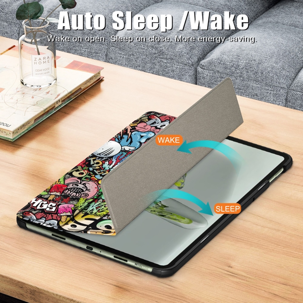 Husa de protectie flip cover pentru tableta compatibila cu OnePlus Pad Go/Oppo Pad Air 2, FoldPro, tip stand, piele ecologica, Urban Vibe, Multicolor