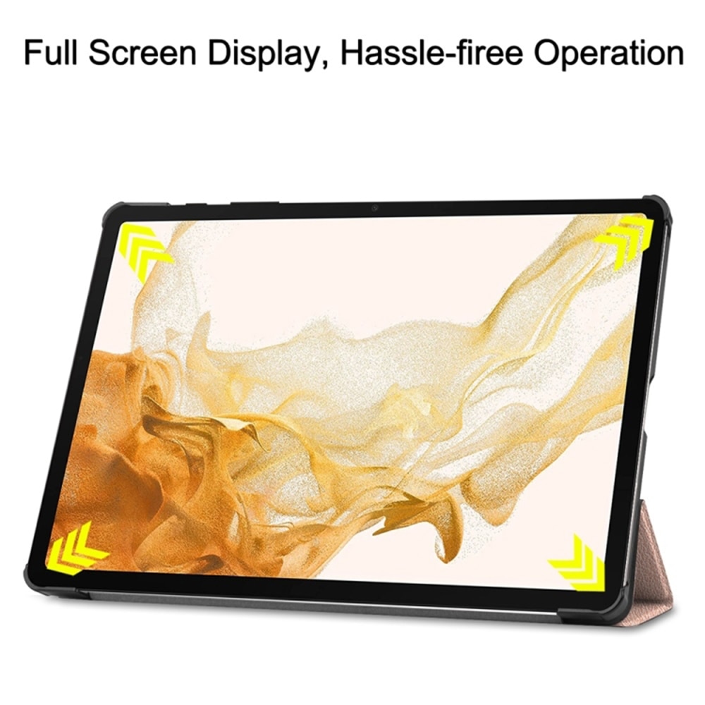 Husa pentru Samsung Galaxy Tab S9+ Plus / S9 FE+ Plus, Tab S10 Plus 12.4 inch Slim UltraLight functie sleep/wake-up, Aiyando, rose gold