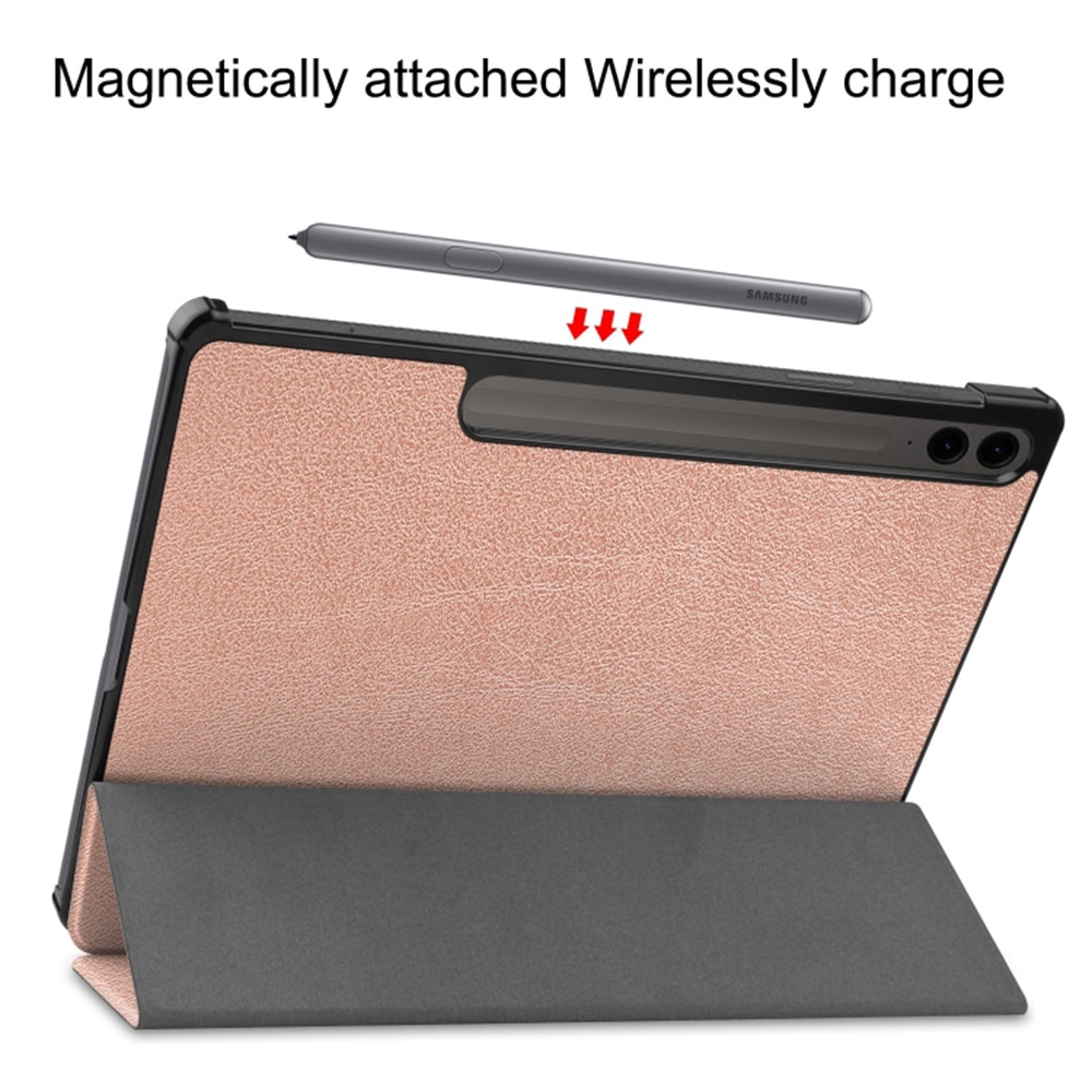 Husa pentru Samsung Galaxy Tab S9+ Plus / S9 FE+ Plus, Tab S10 Plus 12.4 inch Slim UltraLight functie sleep/wake-up, Aiyando, rose gold
