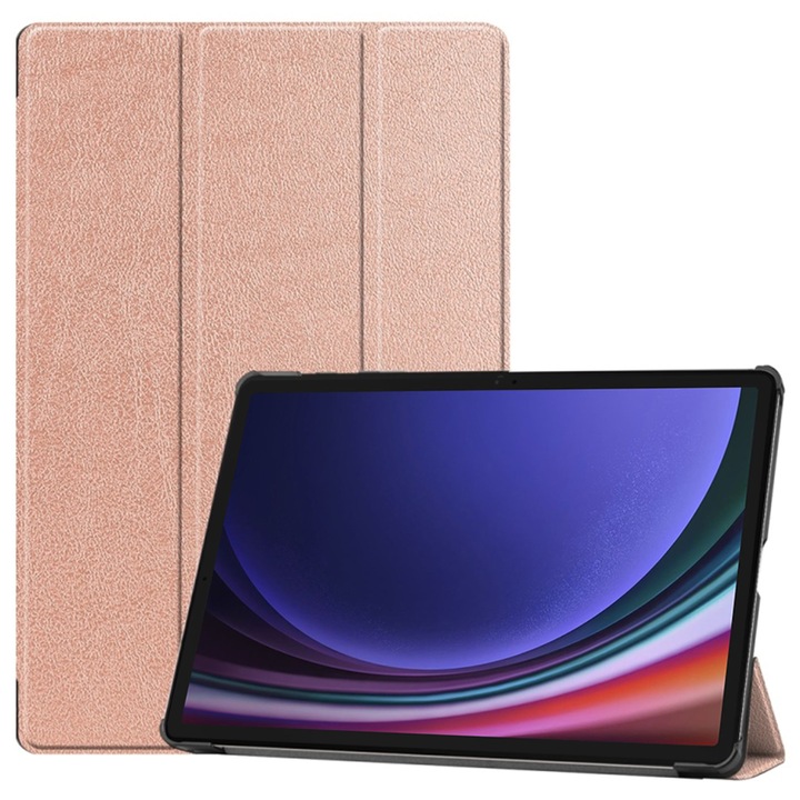 Husa Protectie pentru Samsung Galaxy Tab S9 Plus/S9 FE Plus, SoL Compact, B54, Nanotextil, Golden Rose