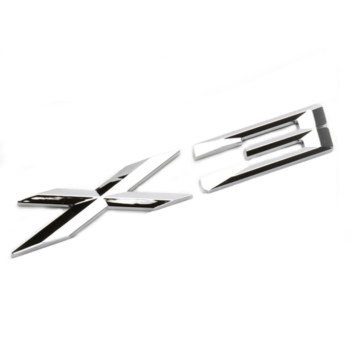 Emblema X3, pentru spate portbagaj BMW, chrom