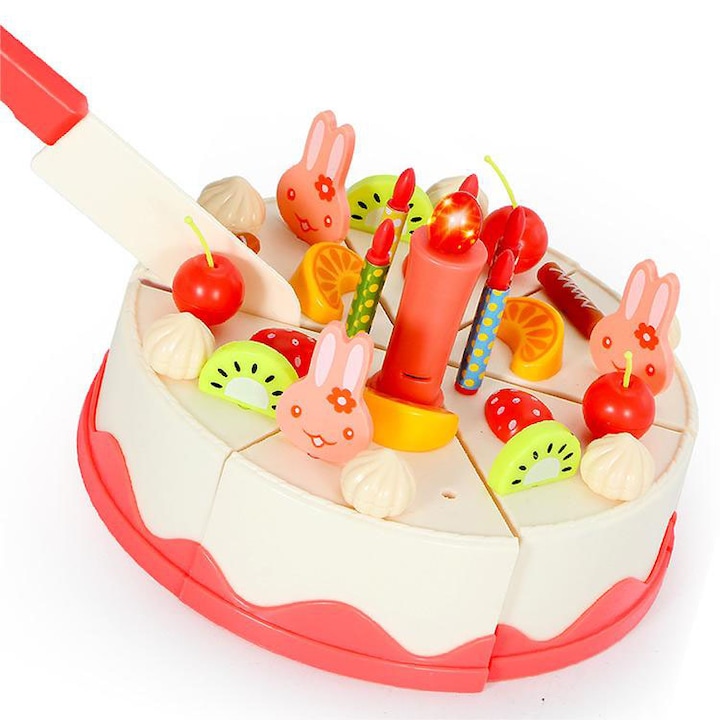 Играчки за рязане на торта за рожден ден, Пластмасови, Многоцветни