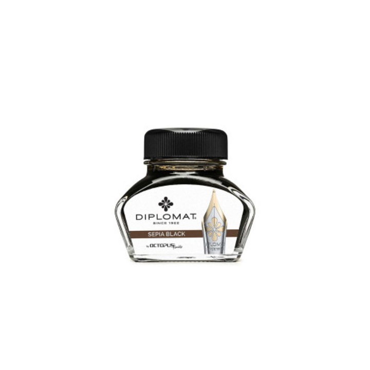 Diplomat Octopus tintatoll, 30 ml - szépia fekete