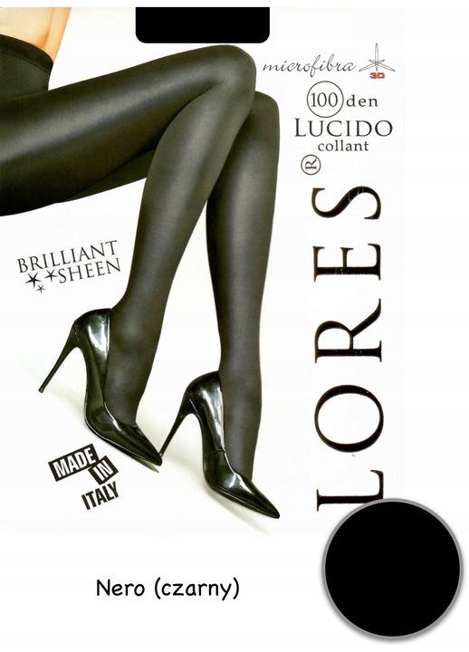 Dres dama, Lores, 100 DEN, poliamida1`, Negru