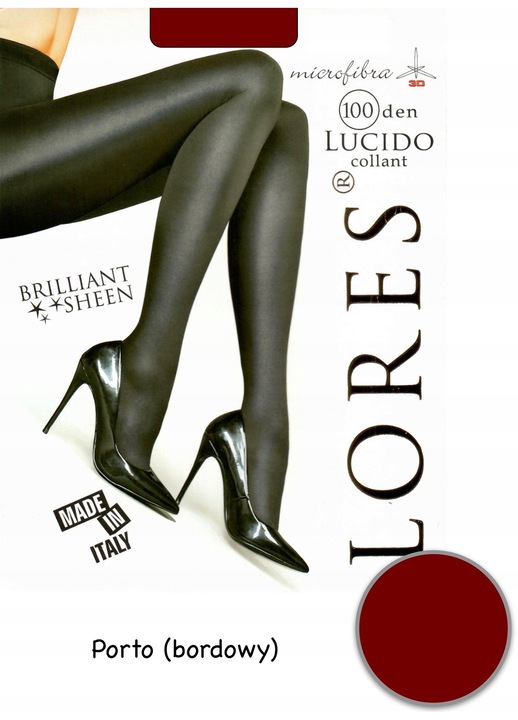 Dres dama, Lores, 100 DEN, poliamida1`, Visiniu