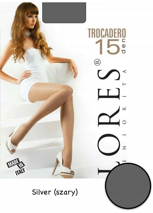 Dres dama, Lores, 15 DEN, poliamida/lycra, gri, L