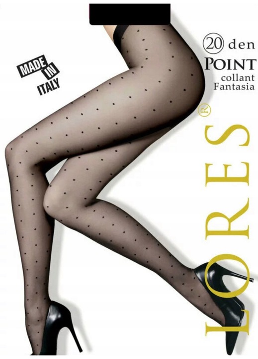 Dres dama, Lores, 20 DEN, poliamida, negru, Negru