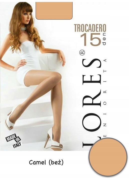 Dres dama, Lores, Microfibra, 15 DEN, Bej, 4-L Standard