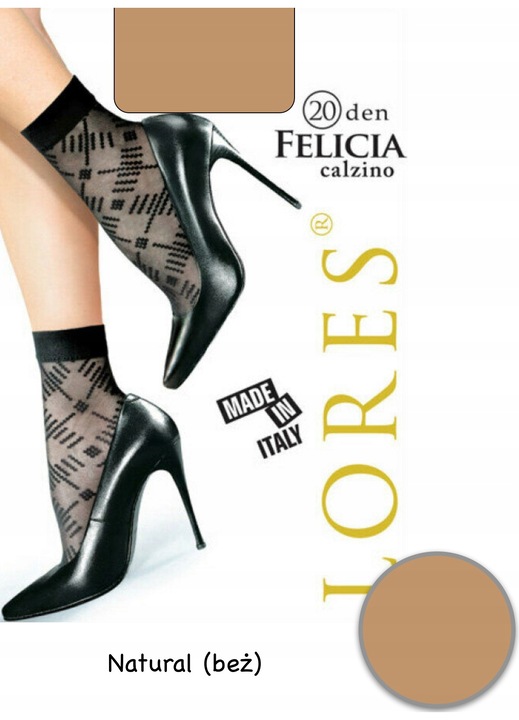 Sosete dama, Lores, 20 DEN, bej, onse size