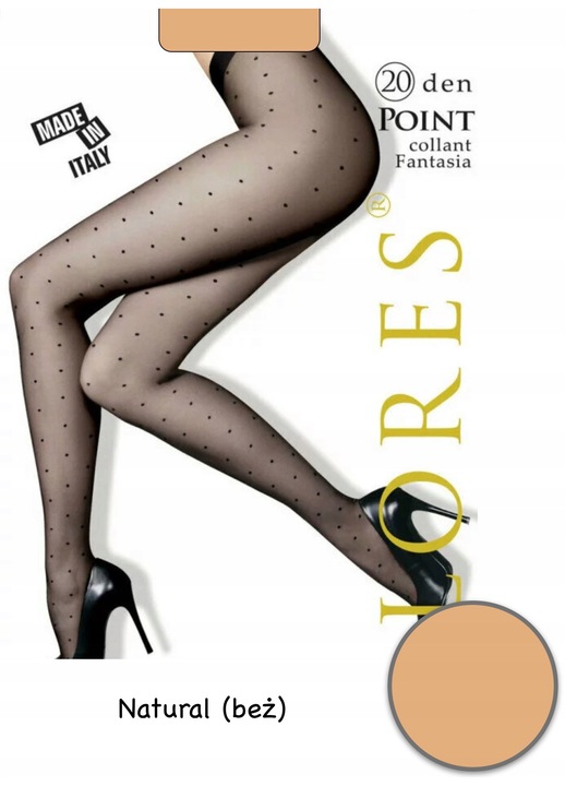 Dres dama, Lores, 20 DEN, poliamida, bej, M-L