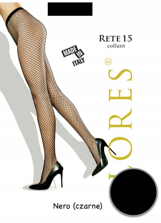 Dres dama, Lores, 8 DEN, poliamida, negru, M-L