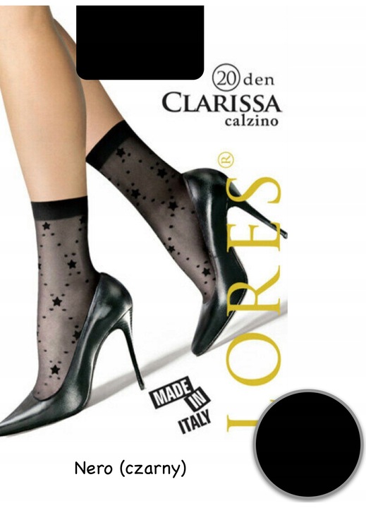 Sosete dama, Lores, 20 DEN, poliamida, negru, one size