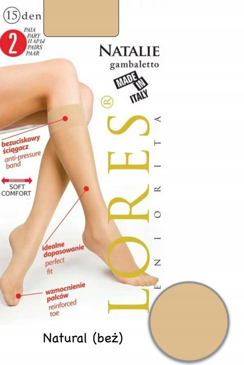 Sosete dres dama, Lores, 15 DEN, poliamida, bej, one size