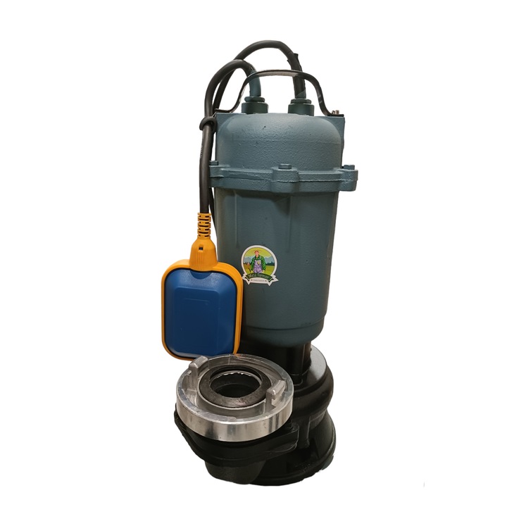 Помпа за мръсна вода Small Farmer, с хеликоптер и поплавък, 1500 W, дебит 12000 l/h, максимална височина 9 m