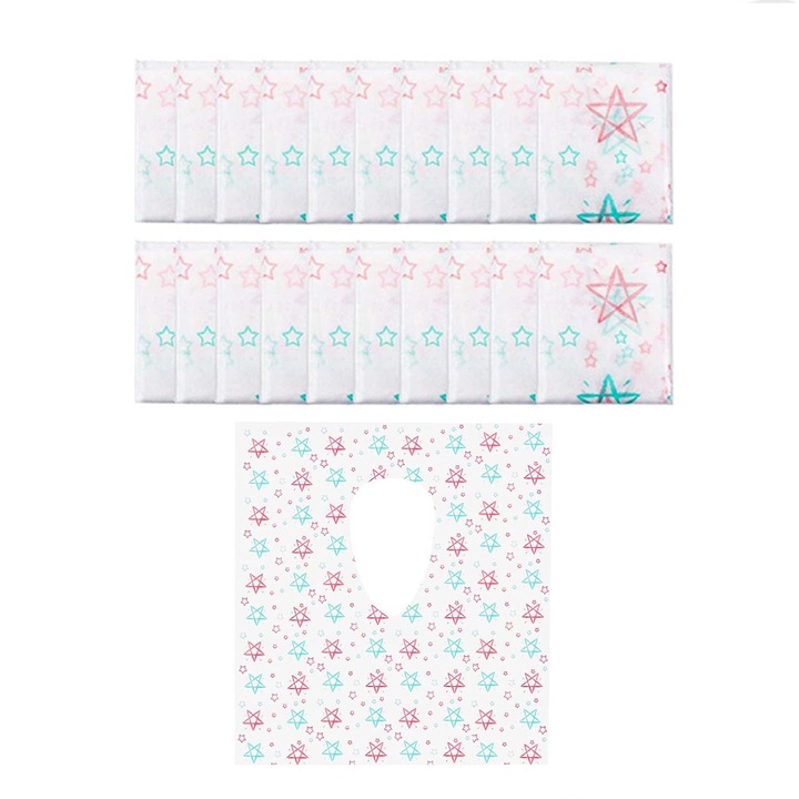 Set 20 protectii de toaleta de unica folosinta, NUODWELL, Impermeabil si antiderapant, portabil si usor de transportat, izoleaza bacteriile, material netesut, roz